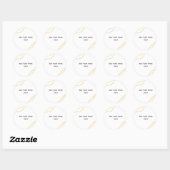 Sticker Rond lignes de texte de message de nom de bordure espag (Feuille)