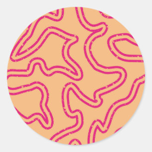 Sticker Rond Lignes d'étirement