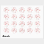 Sticker Rond Lignes directrices de Red Roses (Feuille)