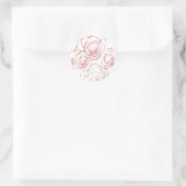Sticker Rond Lignes directrices de Red Roses (Sac)