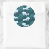 Sticker Rond Lignes Du Motif Octopus (Sac)