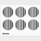 Sticker Rond Lignes noires et blanches (Feuille)