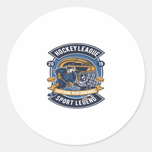 Sticker Rond Ligue de hockey (Devant)