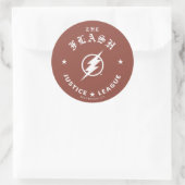 Sticker Rond Ligue de Justice | L'Emblème Flash Retro Lightning (Sac)