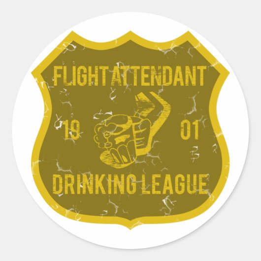 Sticker Rond Ligue de l'alcool des agents de bord (Devant)