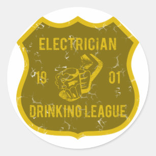 Sticker Rond Ligue de l'électricien