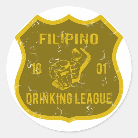 Sticker Rond Ligue philippine de la boisson (Devant)