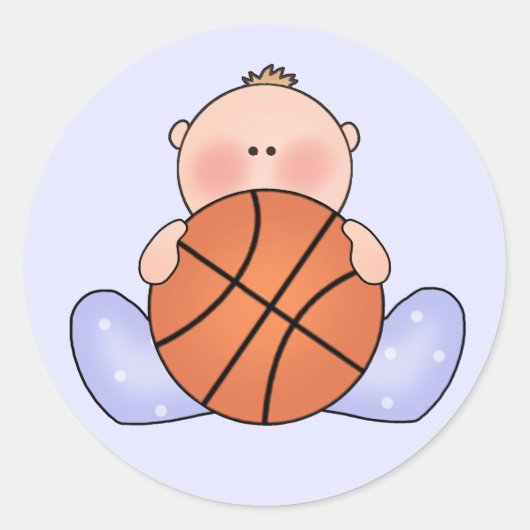 Sticker Rond Lil Basketball Baby Boy (Devant)