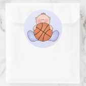 Sticker Rond Lil Basketball Baby Boy (Sac)