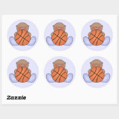 Sticker Rond Lil Basketball Baby Boy - Ethnique (Feuille)