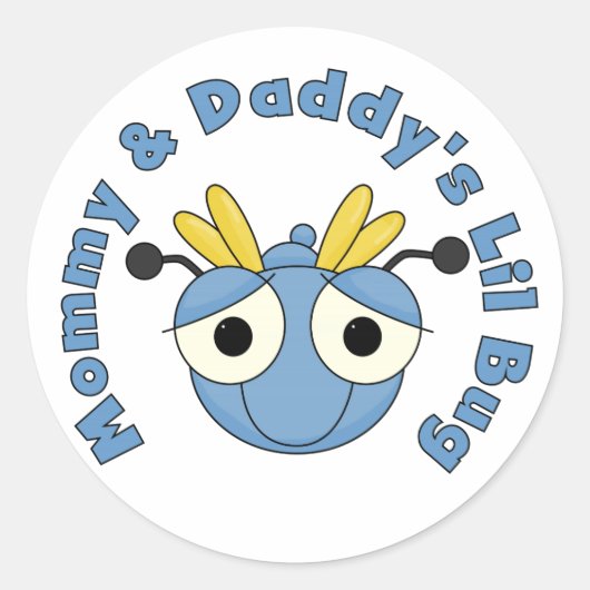 Sticker Rond Lil Bug de maman et papa (Devant)