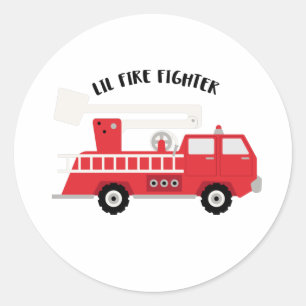 Sticker Rond Lil Fire Fighter