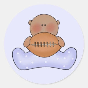 Sticker Rond Lil Football Baby Boy - Ethnique