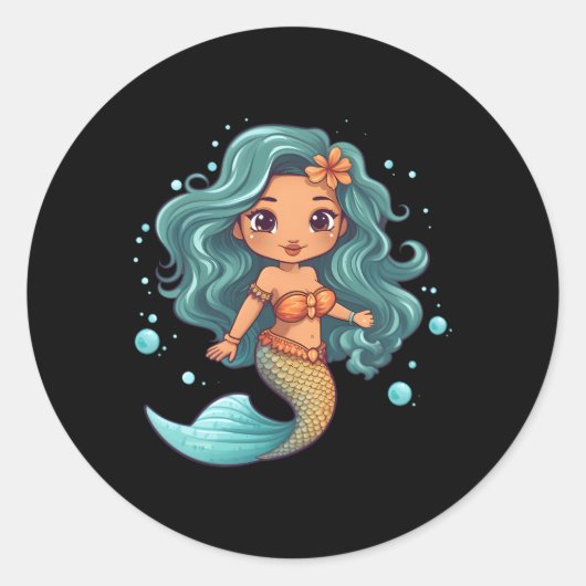 Sticker Rond Lil Mermaid (Devant)