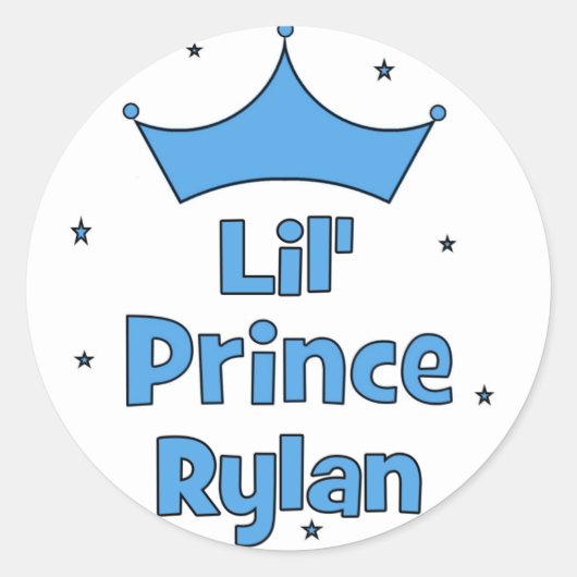 Sticker Rond Lil' Prince Rylan (Devant)