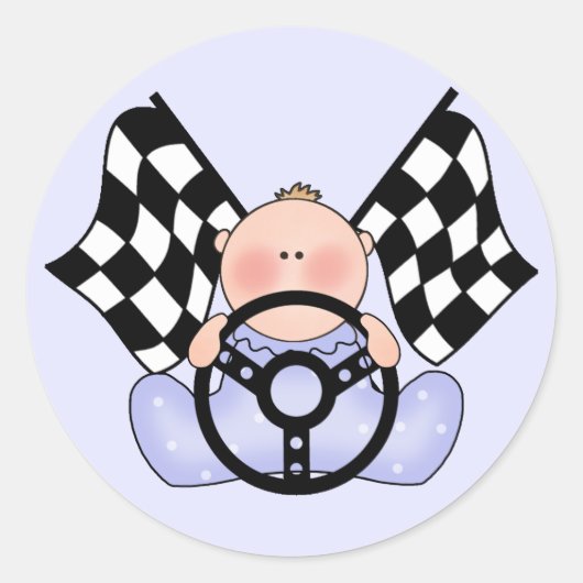 Sticker Rond Lil Race Winner Baby Boy (Devant)