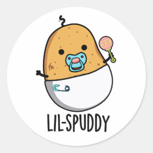 Sticker Rond Lil-spuddy Blague de pomme de terre drôle