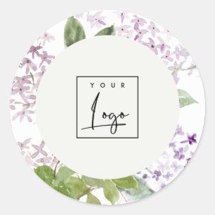 Sticker Rond Lilac Cottage Jardin Floral Bunch Logo Affaires
