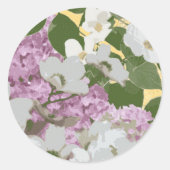 Sticker Rond Lilac et Dogwood (Devant)