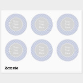 Sticker Rond Lilac et Quatrefoil blanc (Feuille)