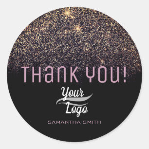 Sticker Rond Lilac Gold Parties scintillant Stars Luxe Glam Mer