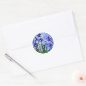Sticker Rond Lilac Irises par Claude Monet (Enveloppe)