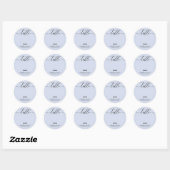 Sticker Rond Lilac Mariage Sièges Numéro de table du script (Feuille)