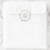 Sticker Rond Lilac Purple Fleur sauvage Butterfly Logo d'entrep (Sac)