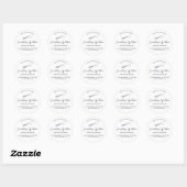 Sticker Rond Lilac Purple Whisk Script Cuit Avec Amour Restaura (Feuille)