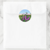 Sticker Rond Lilacs violets au coucher du soleil (Sac)