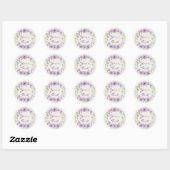Sticker Rond Lilas (Feuille)