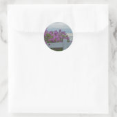 Sticker Rond Lilas par l'eau (Sac)