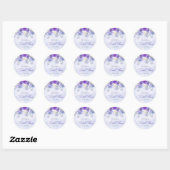 Sticker Rond Lilas Violet Papillons Toute Une Vie Enterrement d (Feuille)