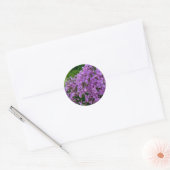 Sticker Rond Lilas violets romantiques élégants photo florale v (Enveloppe)
