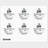 Sticker Rond LILCHICK_LOGO 2, Secourt d'urgence,... - Customisé (Feuille)