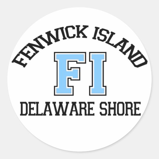 Sticker Rond L'île de Fenwick. (Devant)