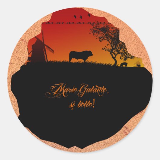 Sticker Rond L'île de Marie-Galante (Devant)