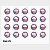 Sticker Rond L'île Rhode (Feuille)