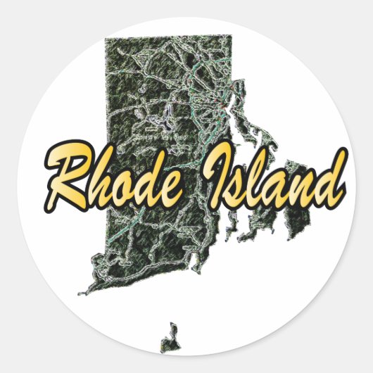 Sticker Rond L'île Rhode (Devant)