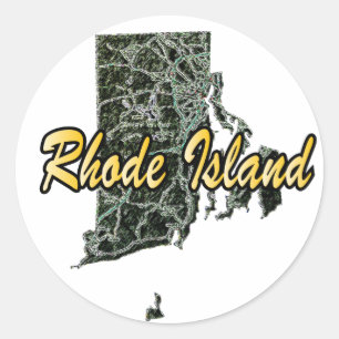 Sticker Rond L'île Rhode