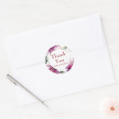 Sticker Rond Lilies Floral 40ème Mariage Anniversaire Merci (Enveloppe)