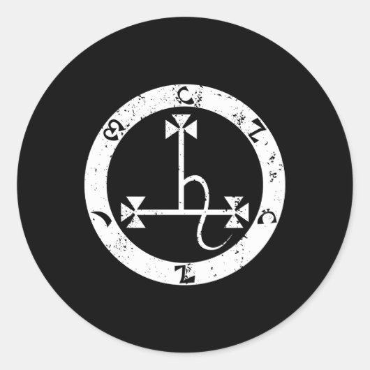 Sticker Rond Lilith Sigil Enochian Succubi Écrire Magick Occul (Devant)