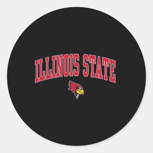 Sticker Rond L'Illinois State Redbirds Arche Sur Heather Grey (Devant)