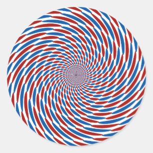 Sticker Rond L'illusion spirale éclate