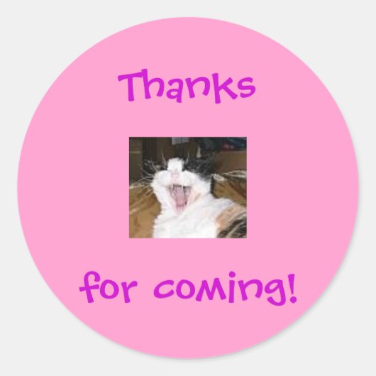 Sticker Rond Lillytalk, Merci d'être venu ! (Devant)