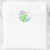 Sticker Rond Lily du Merci de la Vallée pour votre achat (Sac)