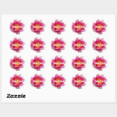 Sticker Rond Lily rose (Feuille)