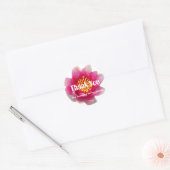 Sticker Rond Lily rose (Enveloppe)