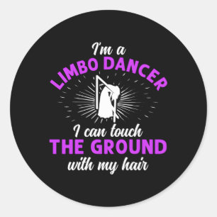 Sticker Rond Limbo Dance Limbo Dancing Limbo Stick