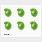 Sticker Rond Lime (Feuille)
